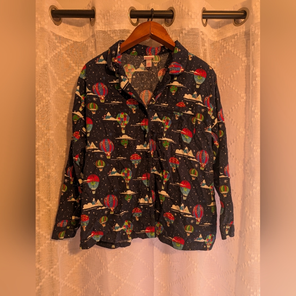 Christmas Multicolor Hot Air Balloon Sleepwear Night Shirt only
